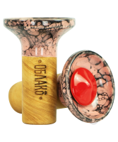 OBLAKO FLOW - Red on Marble Pink/Black gallery